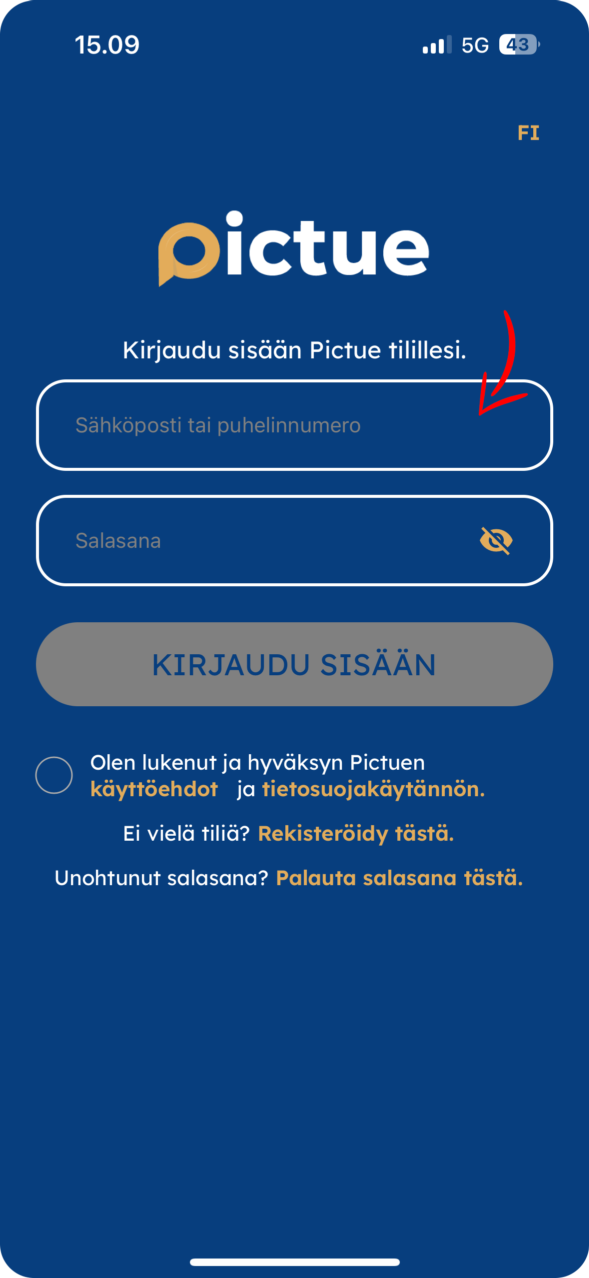 Pictue-Mobiili-Kirjaudu-sisaan